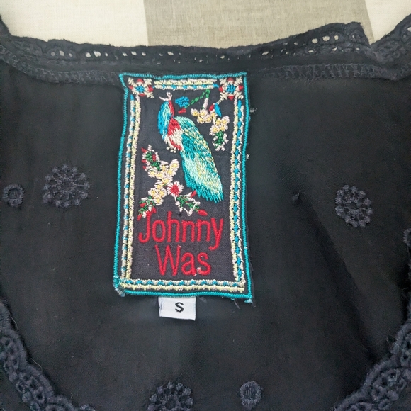 Johnny Was Embroidered Black Tunic Small - Picture 8 of 8